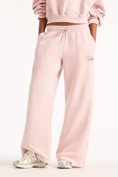 New Balance Trackside Brushed Fleece Pant - Pink Chalk