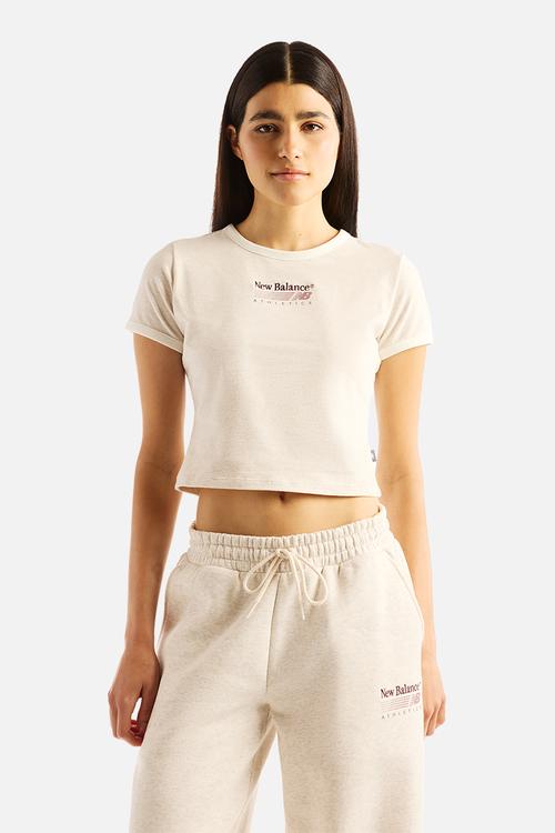 New Balance Trackside Ringer Tee - Linen Heather