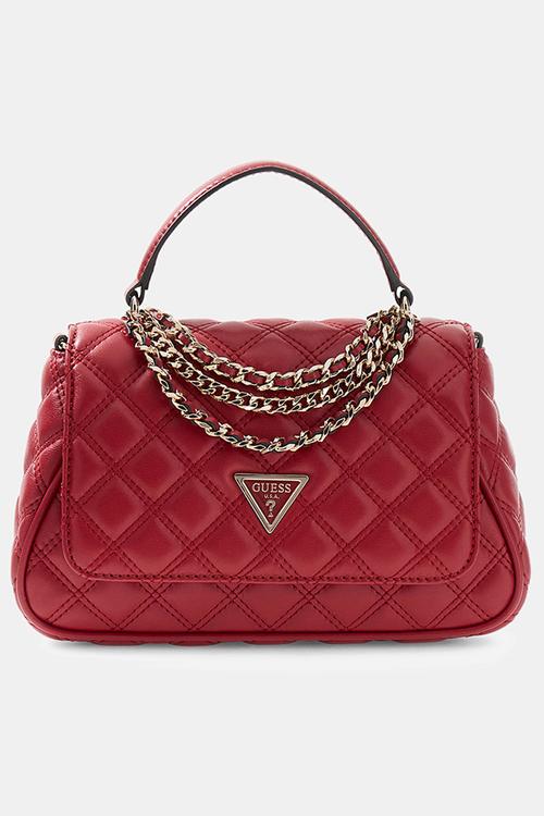 Giully Ii Top Handle Flap Bag- Dark Cherry