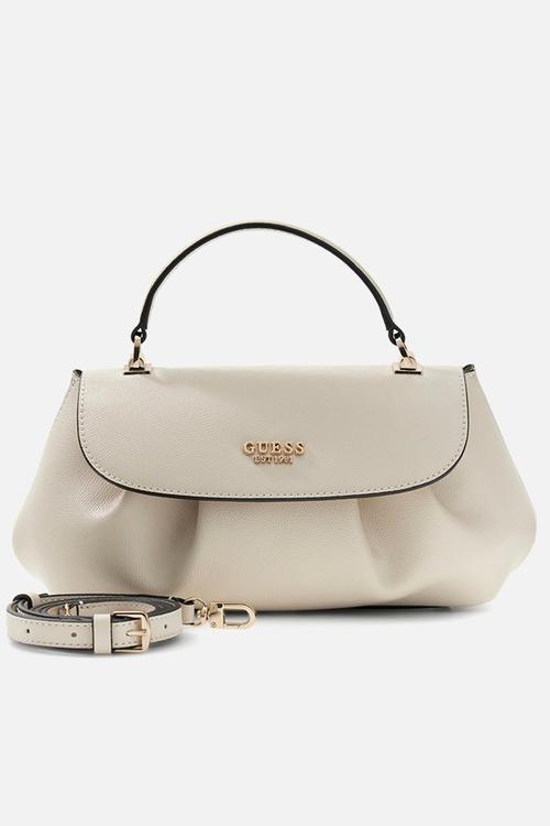 Amorette Top Handle Flap Bag- Off White