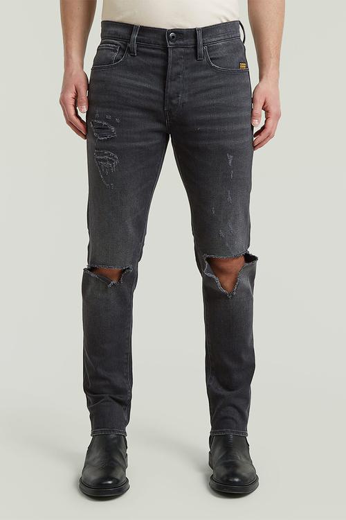 3301 Slim - Worn In Ripped Black Moon