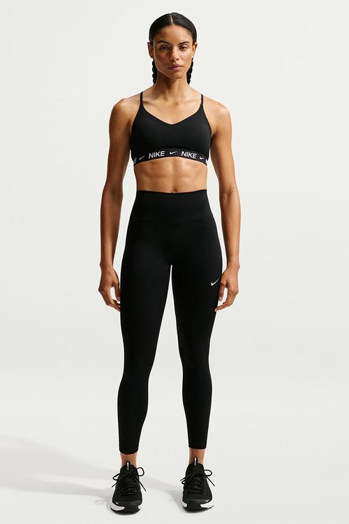 Women'S Padded Adjustable Sports Bra - Black/Black/White