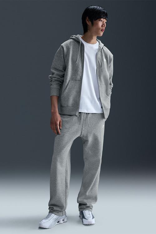 NSW Club  Open-Hem Fleece Pants  - Dk Grey Heather/Wht