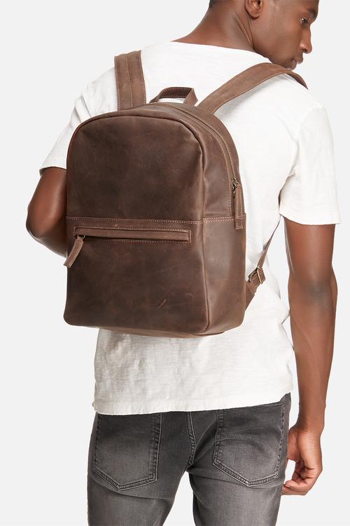 Leather backpack