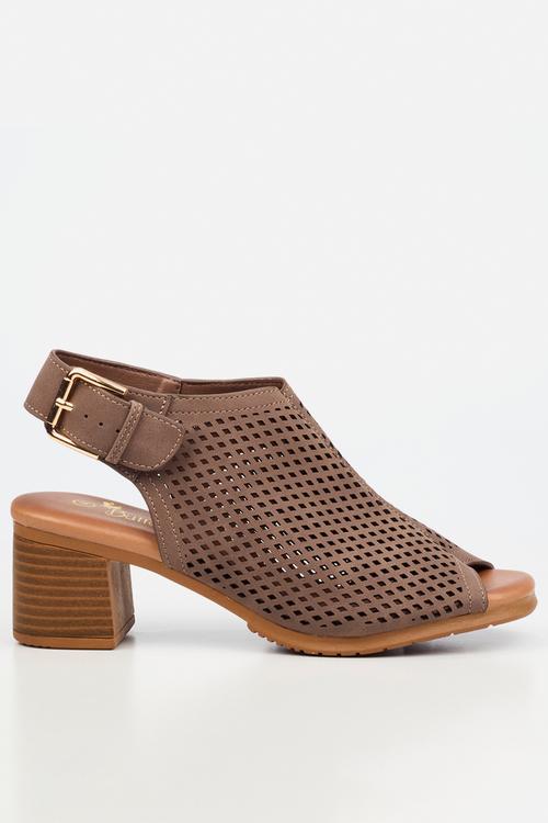 Indra 1 peep toe heel - chocolate