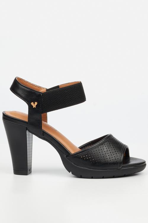 Raina 2 ankle strap heel - black