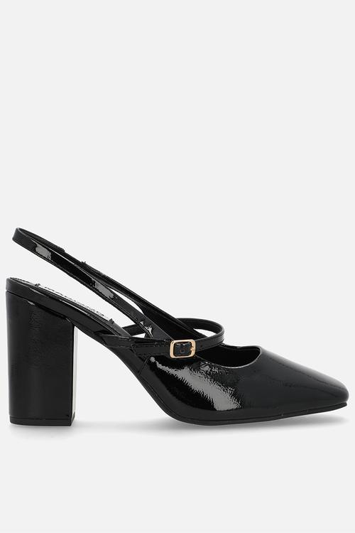 Qia close toe slingback heel - black