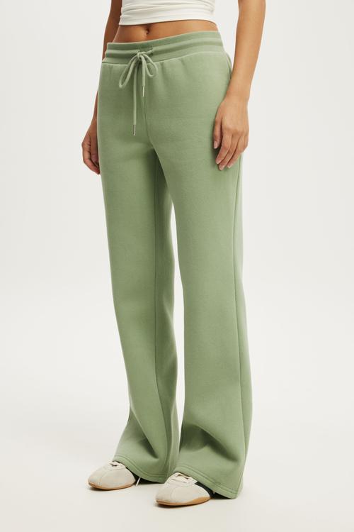 Plush Bootleg Sweatpant - Matcha