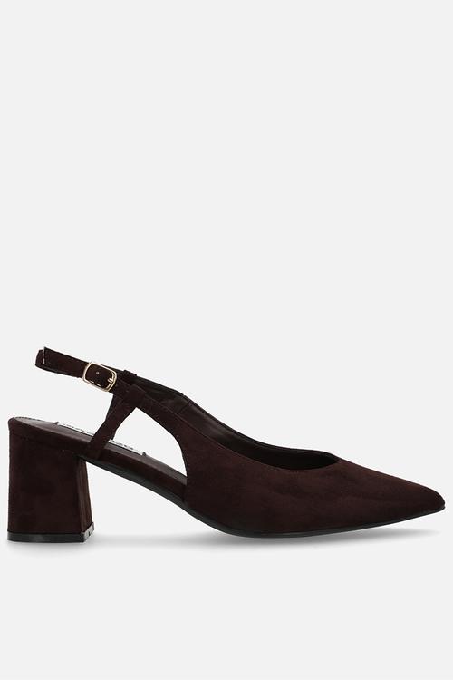 Quest close toe slingback heel - chocolate