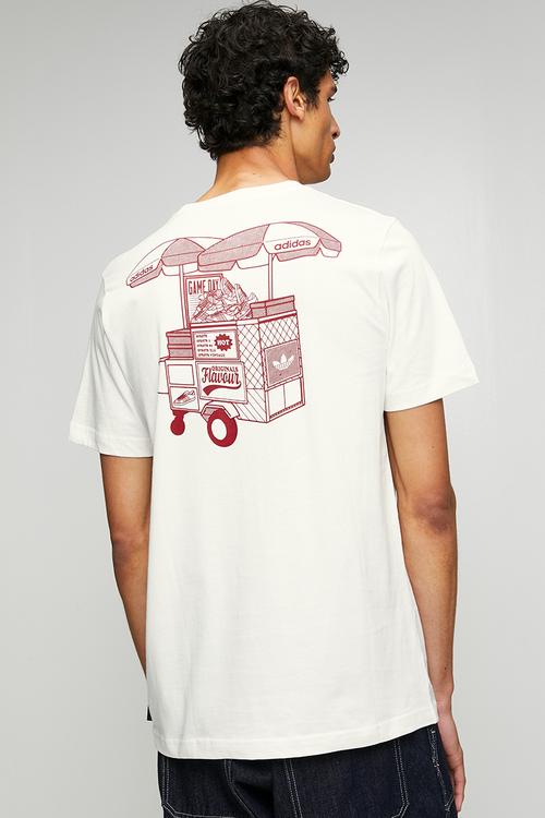 Food Cart Tee - cloud white