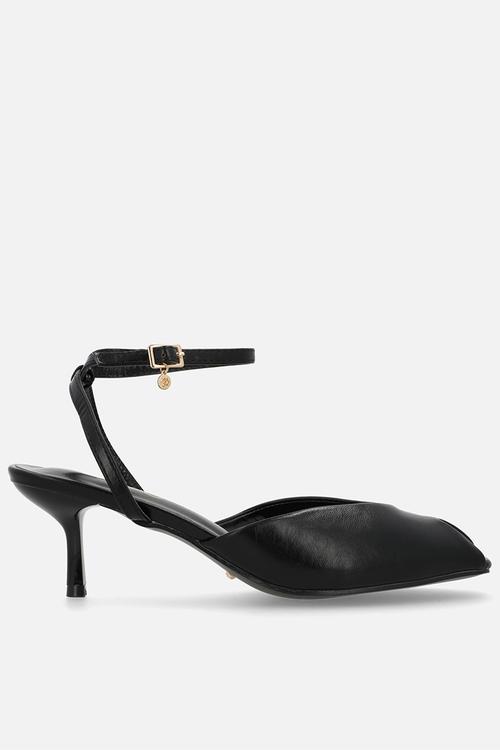 Nila 1 open toe ankle strap - black