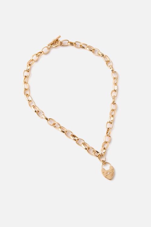Pendant Necklace - Up Gold Dia Chunky Locket