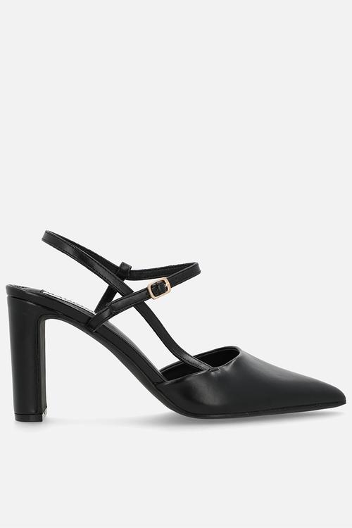 Quill close toe slingback heel - black