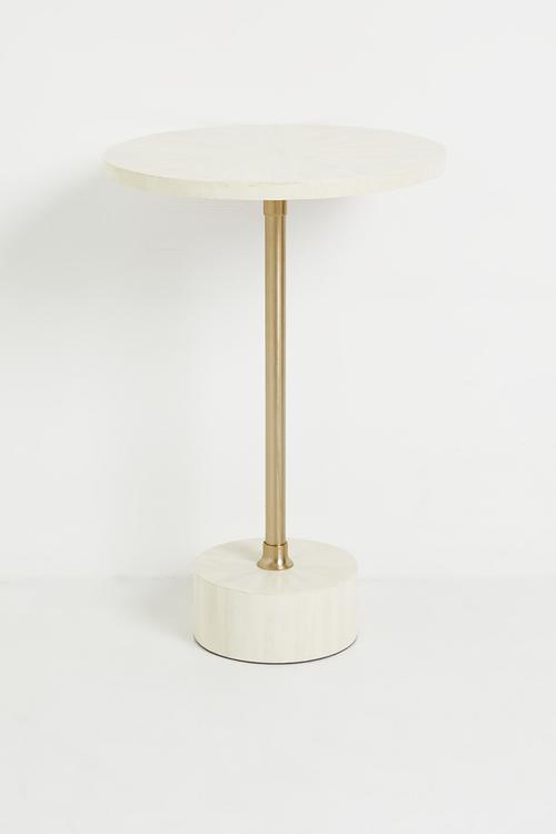 Lira Inlay Side Table Opal & Gold