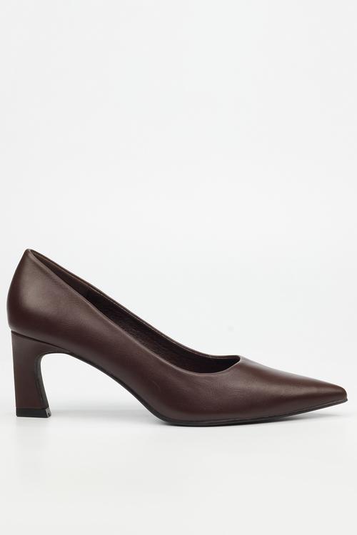 Alesia 2 court heel - chocolate