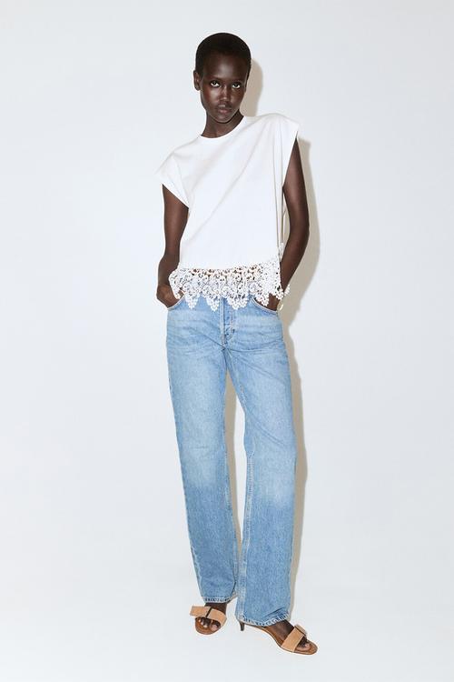 T-shirt blonde - white