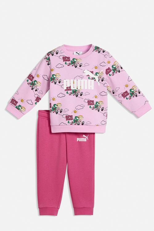Minicats Super Puma Aop Crew Set Inf - Mauve Glow