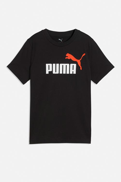 Ess 2 Color No.1 Logo Tee B - Puma Black-For All Time Red