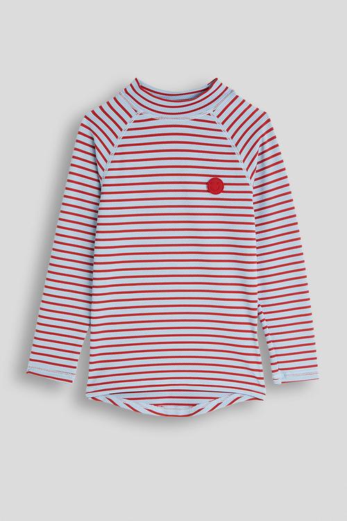 Flynn Rash Vest And Billy Boyleg Trunk Set - Varsity Red / Dawn Blue Stripe