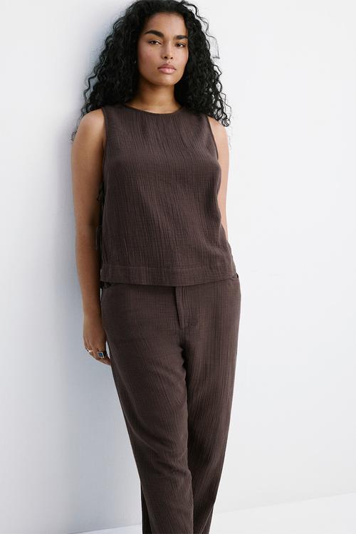 Plus trousers calella - dark brown