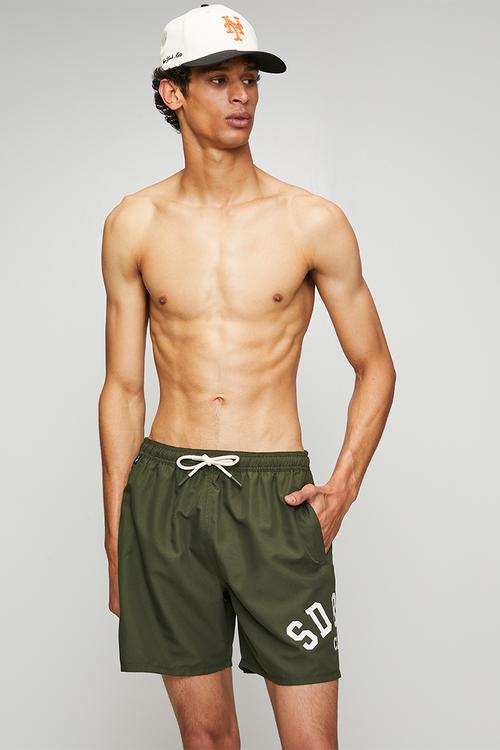 Printed Logo 16 Swim Short - Surplus Goods Olive Green