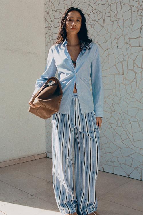 Trousers trilussa - light/pastel blue