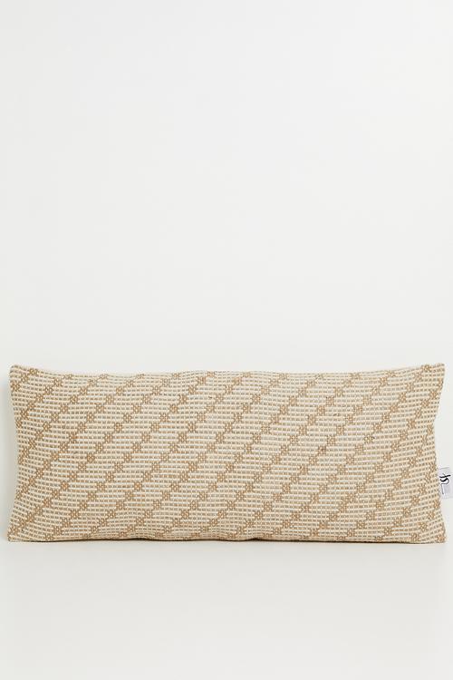 Kai Jute & Cotton Geo Cushion - Natural