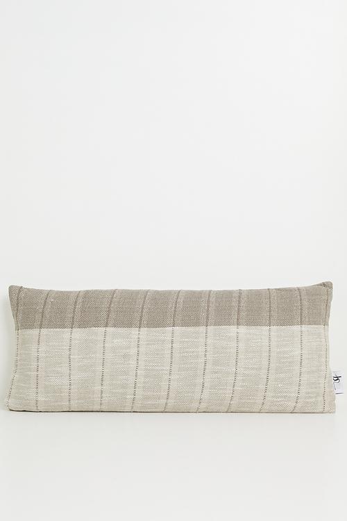 Cotton Woven Stripe Cushion - Natural