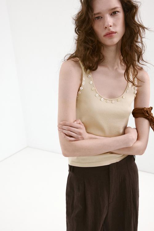 Top naqui - light beige