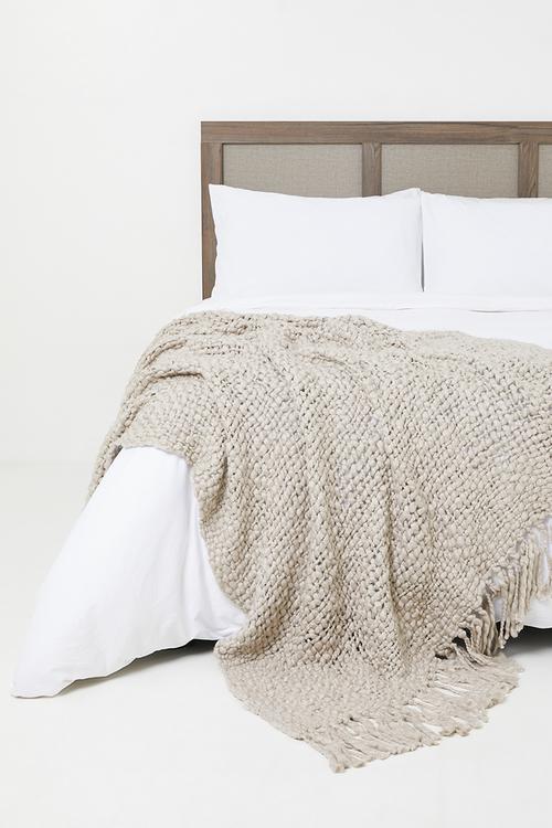 Chunky Textured Throw - Natural