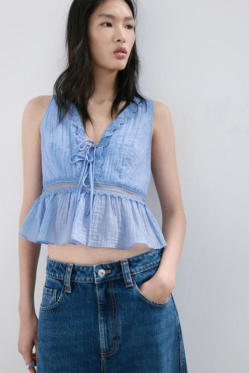Top elena - light/pastel blue