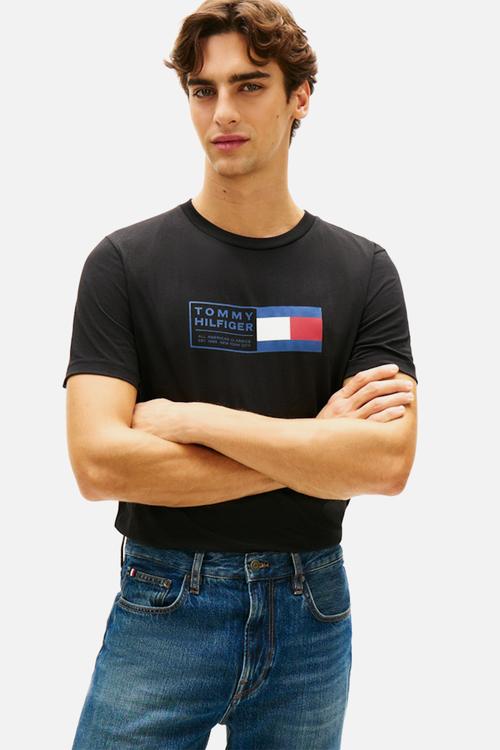 BRAND LOVE TEXT BOX TEE - Black