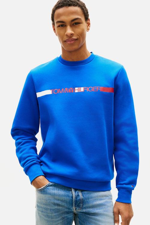 BRAND LOVE TR STRIPE SWEATSHIRT - Regal Blue