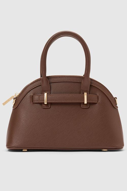 Indiana bowler bag - chocolate saffiano