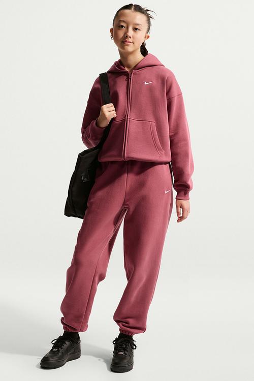 Girls Nike Sportswear Studio Fleece Oversized Full-Zip Hoodie