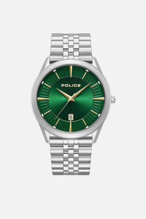 Steel Case Green Dial Steel Strap - Silver/Green