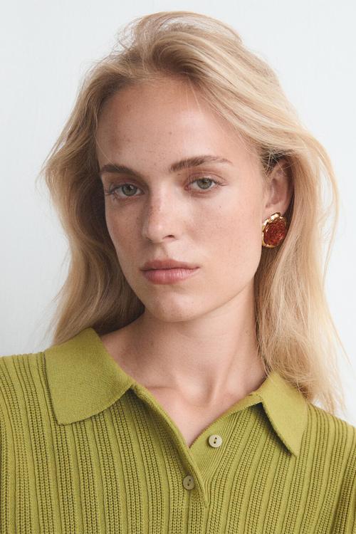 Sofia earrings-brown