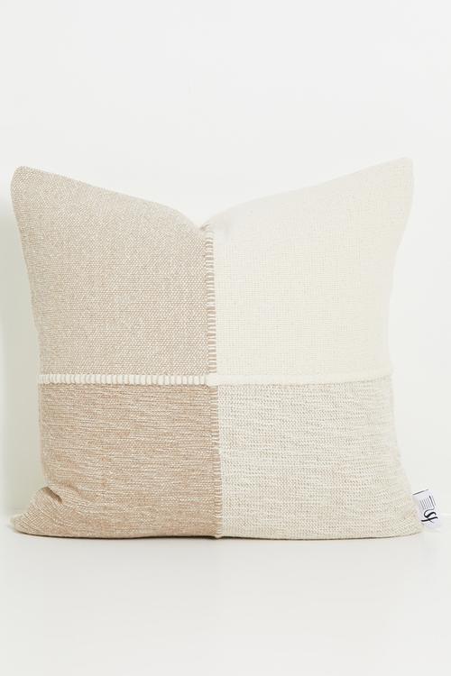 Woven Grid Cushion Cover - Natural