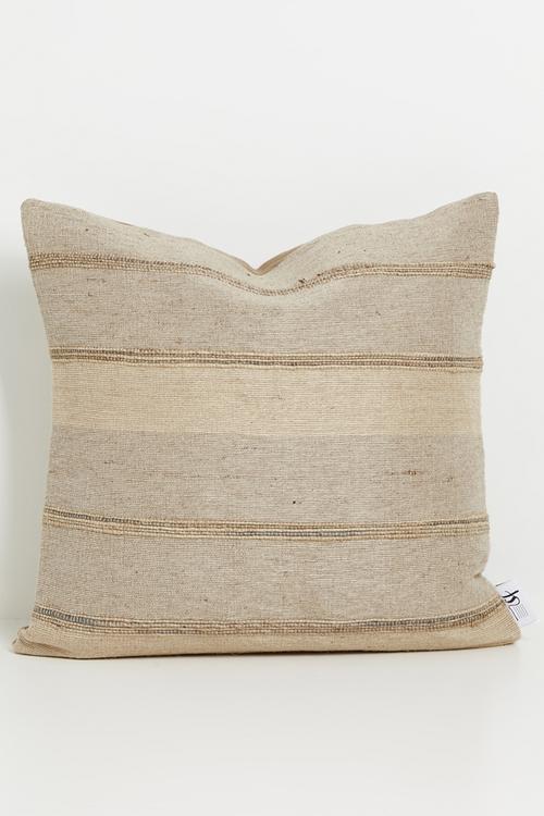Len Jute  & Cotton cushion Cover - Natural
