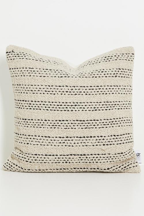 Tay Stripe Cotton Woven Cushion Cover - Neutral