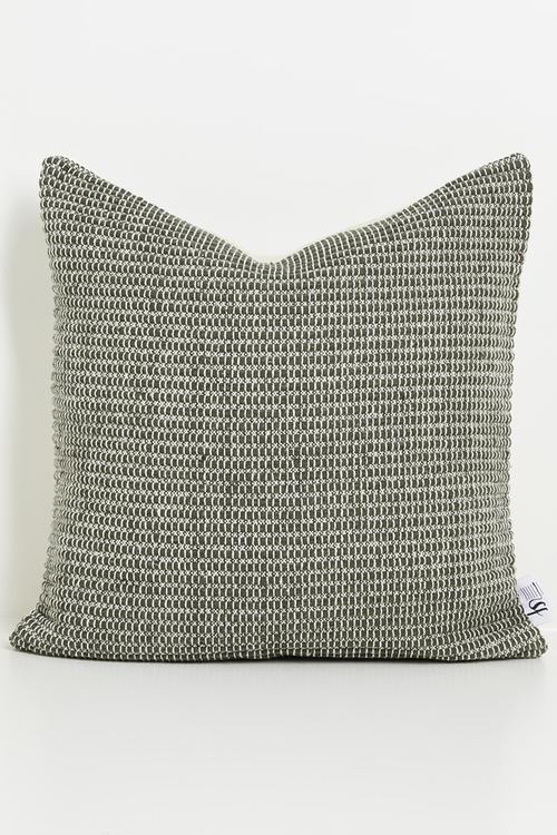 Woven Cushion Cover - Moss & Natural
