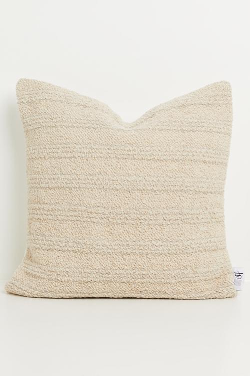 Tay Stripe Cotton Woven Cushion Cover - Taupe