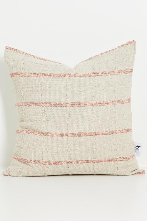Jordan Stripe Cotton Woven Cushion Cover - Rust