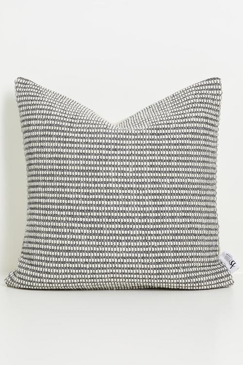 Woven Cushion Cover - Charcoal & Natural
