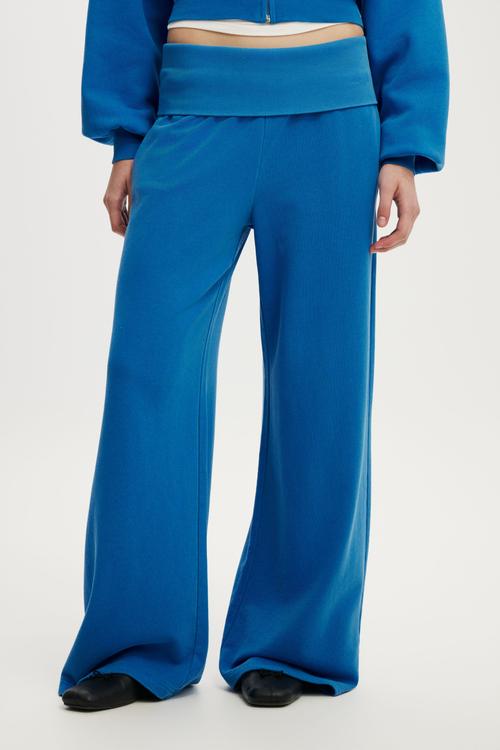 Fold Over Waistband Sweatpant - Cobalt