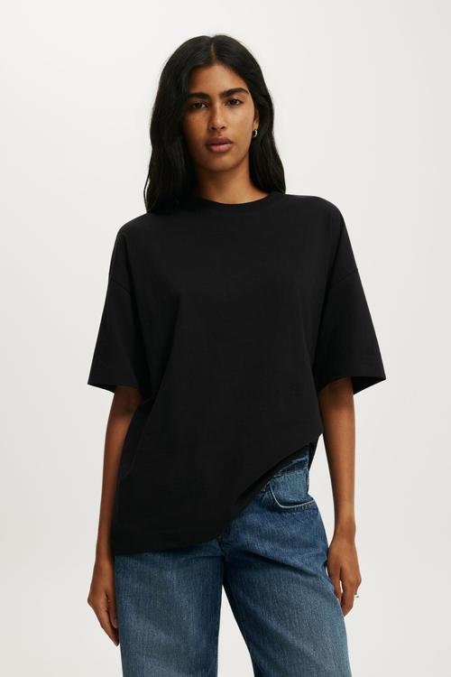 Boxy Short Sleeve Tee - Black