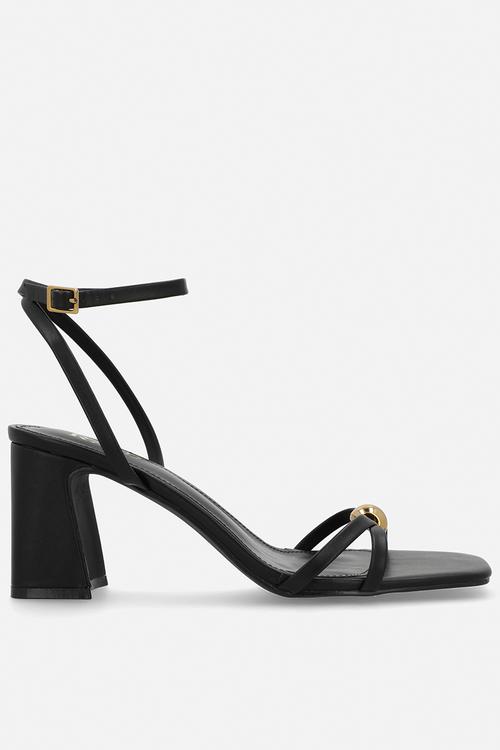 Devena heel - black pu