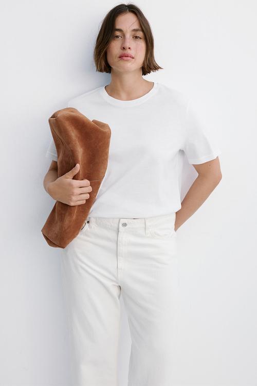 Plus t-shirt chals - white