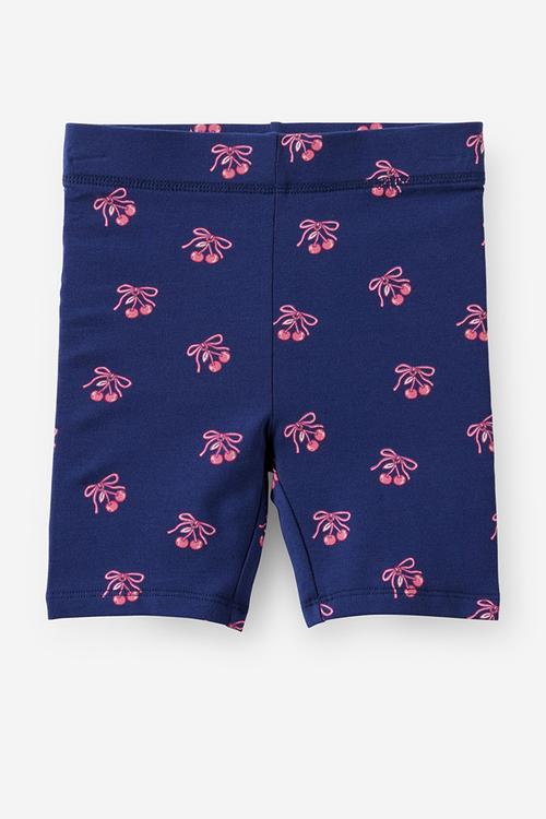 Essential Bike Short - Denim Navy/Cherry Bows