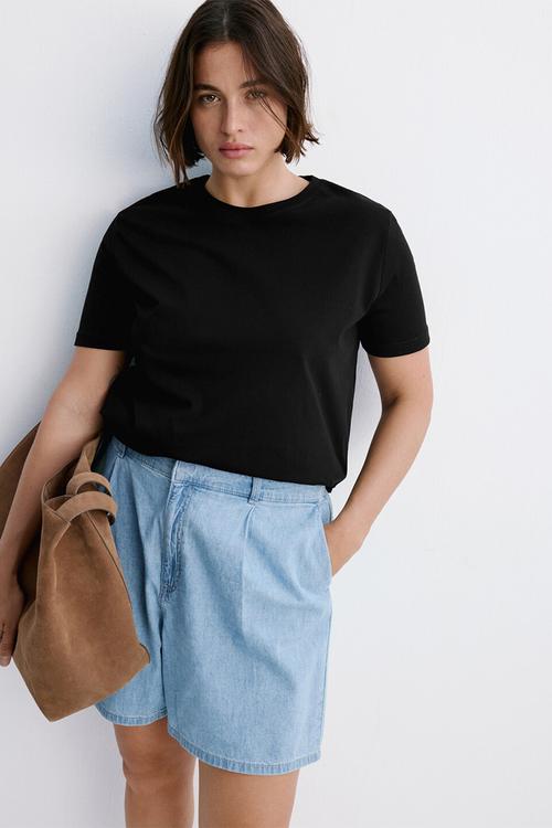 Plus t-shirt chals - black
